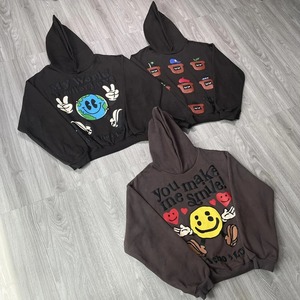 Sweatshirts à capuche d'hiver pour hommes en coton polyester vierge à impression bouffante 3d personnalisés sweatshirts à capuche unisexe à impression en mousse avec logo - Product Image 3