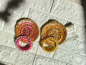 กระเป๋าใส่เครื่องประดับงานปัก Gota patti งานฝีมือสำหรับงานแต่งงานปีใหม่ดิวาลีฮาโลวีนปาร์ตี้ - Product Image 5