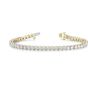 7.00MM <span class=keywords><strong>di</strong></span> diamante taglio rotondo <span class=keywords><strong>Tiffany</strong></span> In linea polo Set <span class=keywords><strong>bracciale</strong></span> da donna - Product Image 4
