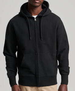 Sweat à capuche pour homme de qualité supérieure 100% coton surdimensionné basiques pour homme lavage à l'acide fermeture éclair vêtements d'hiver épaules tombantes sweat à capuche pour homme - Product Image 1