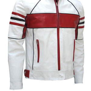 Nouvelle veste en cuir avec logo et design personnalisés, fabricants de vêtements, manches en cuir, streetwear, veste en cuir de style universitaire pour homme - Product Image 3