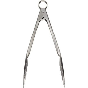 Tough modern Silver Stainless Steel <b>Cooking</b> Kitchen Bread Food Baking <b>Tong</b> With Hanging Hole End Grilling Serving Utensil Set - Product Image 1