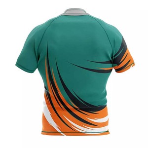 Ropa de fútbol de rugby de manga corta informal, ropa deportiva personalizada por sublimación, ropa deportiva de equipo de rugby para hombre, camiseta de rugby con logotipo transpirable - Product Image 4