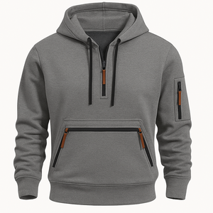 Your Own Custom Print <b>Design</b> Men's Hoodies 100% Organic Cotton Waterproof Eco-Friendly Pullover Winter Wear OEM <b>Service</b> - Product Image 3