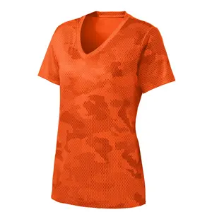 Wholesale Price Ladies V Neck Blank Tshirts Sublimation Printing Best Quality Women T Shirts Manufacturer With 100% QC