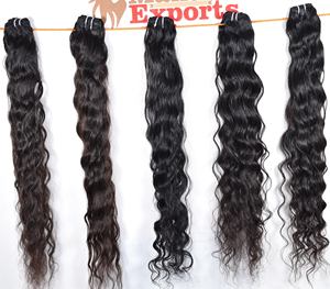 Extensiones humanas de doble trama de color natural estilo templo indio virgen 100% al por mayor, fabricante directo de paquetes ondulados naturales - Product Image 2