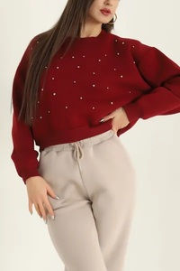 Sweat-shirt élégant pour femmes Pull à épaules tombantes Arrivée Sweat-shirt pour femmes dans différents styles Sweat-shirt avec logo personnalisé pour femmes - Product Image 4