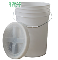 Seau de fermentation en plastique de qualité alimentaire sans BPA, 6 gallons, 23 litres, pour la fabrication de bière, de SDPAC