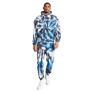 Men Plus Size Spring Eco-Friendly <b>Tie</b> Dye Tracksuits Sets Zipper Hoodie Pants Breathable Sport Fitness Clothing Cotton/<b>Polyester</b> - Product Image 1