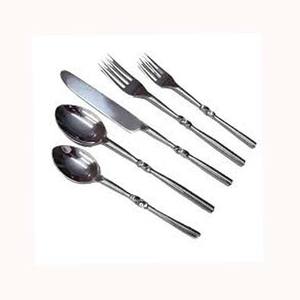 Ensemble de couteaux cuillère fourchette plaqués argent Royal de haute qualité avec un ensemble de couverts moderne de conception de poignée longue ronde unique - Product Image 1