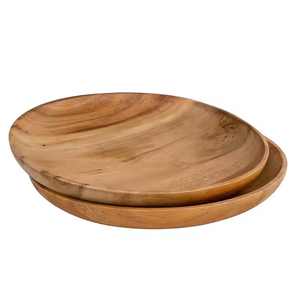 Assiette en bois sûre et dessert poli brillant fait à la main et assiette en bois de taille personnalisée par artisanat en croissant - Product Image 1