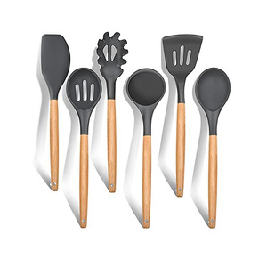 New Silicone Products Home and Kitchen Accessories 5Pcs Heat Resistant Food Silicone Kitchen <b>Utensils</b> Cheap Cooking Spatula Set - Product Image 6