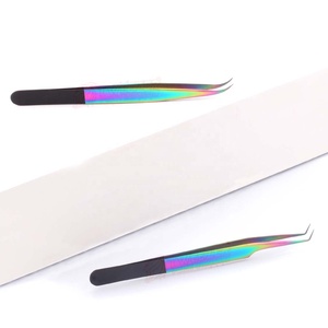 Pinzas de extensión de pestañas 3D Vetus Pinzas de colores múltiples y negros Pinzas de pestañas individuales bajo su propia marca - Product Image 5