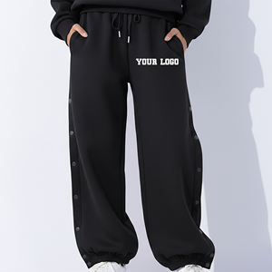 Pantalons de survêtement de haute qualité, coupe ample, couleur unie, style baggy, poids lourd, sur mesure, respirant, streetwear, pantalon de jogging vierge - Product Image 4