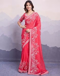 Hot Selling Beautifully Designed Women <strong>Saree</strong> Wedding and Party Wear Handmade Embroidered Sarees <strong>New</strong> Design Women Evening <strong>Dresses</strong>