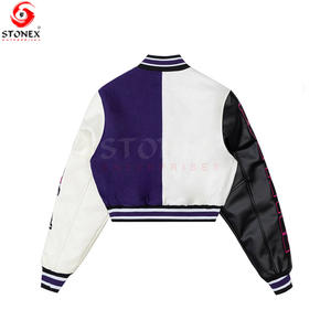 Blouson Bomber Vintage Décontracté pour Femme, Coupe Oversize, Imprimé, en Coton Tricoté, Respirant et Imperméable, Style Motard - Product Image 6