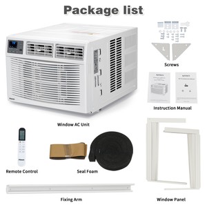 Climatiseur de fenêtre 4-en-1 de 18 000 BTU avec chauffage et Wi-Fi, pour 1 pièce de 93 m², contrôle par application, EER 10.5, haute efficacité énergétique - Product Image 6