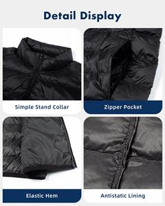 Chaqueta de Hombre Acolchada con Burbujas, Impermeable, Transpirable, Ecológica, Resistente al Viento, con Capucha Extraíble Personalizada, Gruesa y Estampada - Product Image 6