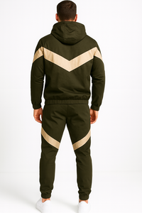 Conjunto Deportivo de Invierno para Hombre, Chaqueta Cortavientos Informal con Capucha y Cremallera, Pantalones de Nylon Ligeros para Gimnasio y Jogging, Venta al Por Mayor Personalizada - Product Image 3