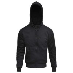 Vêtements de sport pour moto pour hommes approuvés CE Vestes à capuche en polaire Coupe-vent Style demi-fermeture éclair Blindé Moto Racing Personnalisé Blanc - Product Image 2