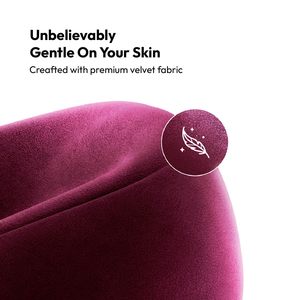 Oreiller de voyage rond en velours Frido, rembourrage en mousse à mémoire de forme, 0-0,5 kg, 24x26x12,7 cm - Product Image 6