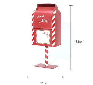 Kotak Surat Santa Merah Dekorasi Natal Kotak Surat <span class=keywords><strong>Vintage</strong></span> Kotak Surat Luar Ruangan Berdiri Sendiri - Product Image 4