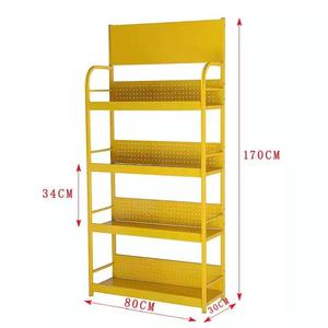 Estante de exhibición de lata de aceite lubricante de varios niveles de Metal recubierto de polvo personalizado para uso de bomba de gasolina MAHESH FABRICTOR - Product Image 3