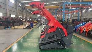 Mini Tracked Skid Steer <b>Loader</b> with 25hp Kubota Diesel Engine and Mulcher Attachment - Product Image 5