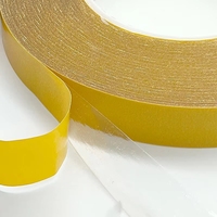 Ruban adhésif double face PET transparent avec papier de protection, résistant à la chaleur, adhésif acrylique pour l'électronique, l'automobile, le masquage, PE haute résistance