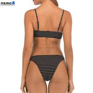 Vente en gros de nouveaux bikinis fendus pour femmes, maillots de bain de couleur unie, maillots de bain respirants, vêtements de mode, design imprimé - Product Image 4