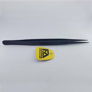 Pince à épiler à pierres précieuses pointues fines en acier inoxydable de couleur noire Produits de qualité supérieure à vendre - Product Image 5