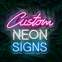 Enseignes néon personnalisées en acrylique certifiées CE, LED avec télécommande, indice de protection IP65, pour la décoration de magasins et entreprises