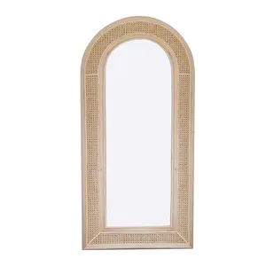 La mejor opción de espejo de ratán decorativo espejo de mimbre decoración espejo para decoración de dormitorio hecho en Vietnam al por mayor - Product Image 4