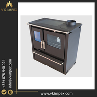 Cheminées à bois autoportantes modernes d'origine bulgare, efficacité thermique nominale de 7,7 kW, pour chauffage intérieur de 100 à 120 m³