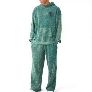 Survêtement pour homme de haute qualité, très vendu, en coton/polyester, effet délavé à l'acide, séchage rapide - Product Image 1