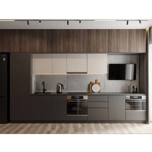 Gabinetes de Cocina con Revestimiento Laminado, Tamaño y Color Personalizados, Muebles Modernos Modulares de Panel de MDF, Fáciles de Limpiar - Product Image 3