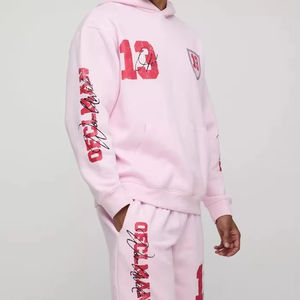 ชุดวอร์มแบบสวมหัวสำหรับผู้ชายโอเวอร์ไซส์ทรงโอเวอร์ไซส์ของผู้ชายชุดวอร์มแบบลำลองระบายอากาศได้คุณภาพสูง - Product Image 1