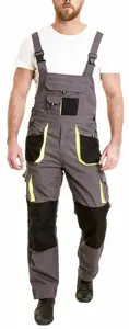 Men's 100% Polyester <b>Hi</b> <b>Vis</b> Work Trousers Waterproof Safety Work <b>Pants</b> with Reflective Multi-Pockets <b>Hi</b> <b>Vis</b> Workwear - Product Image 2