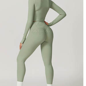 Conjunto de Yoga de 3 Piezas para Mujer, de Secado Rápido, Transpirable, con Logotipo Frontal, Ropa Deportiva Profesional, Sin Costuras, Ligera - Product Image 2