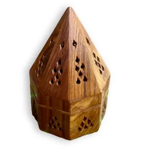 Bakhoor बर्नर लकड़ी धूप राख बर्नर पिरामिड आकार शंकु बर्नर लकड़ी Mubkhar से Tradnary