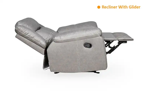 Sillón reclinable de cuero italiano Royaloak Tivoli 1S - Product Image 4