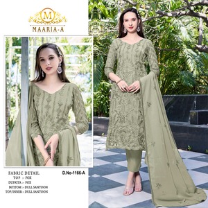 Nueva colección en trajes paquistaníes Georgette pesados con trabajo de secuencia de bordado y trabajo Khatli disponible en cantidad a granel - Product Image 5