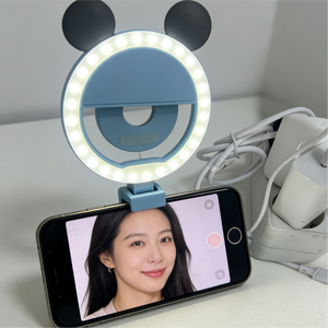 Clip lumineux pour téléphone en forme de dessin animé mignon, anneau lumineux LED rechargeable pour selfie, diffusion en direct et maquillage, 5600K - Product Image 2