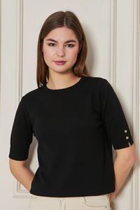 Blusa de punto con cuello redondo para mujer, informal, elegante y cómoda, transpirable - Product Image 4