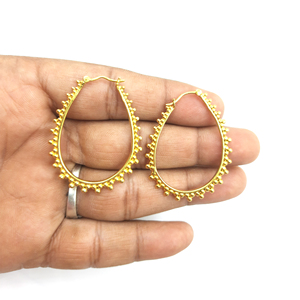 Elegantes Pendientes de Aro con Baño de Oro de 18K, Joyería de Moda para Mujer - Product Image 2