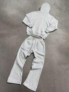 Survêtement à capuche pour homme, streetwear d'hiver personnalisé, avec un tissu polaire vintage uni, respirant, option taille plus - Product Image 2