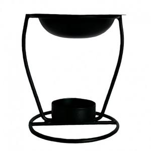 Diffuseur d'huile parfumée Brûleur d'huile d'encens Nouveau brûleur à charbon de bois de haute qualité avec bol corps enduit noir fabriqué en métal - Product Image 1