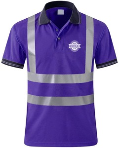 Polo à manches courtes bicolore avec rayures réfléchissantes, vêtement de travail de Construction - Product Image 3