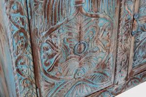 Handmade Modern Carved Mango Wood Sideboard Farmhouse Dining 3-Door <b>Cabinet</b> <b>Storage</b> for Living Room Bathroom Bedroom Hotel - Product Image 4