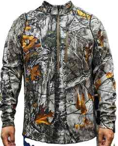 Camisas de Camuflaje de Manga Larga de Alta Calidad Personalizadas, Cálidas, con Cremallera Completa, de Lana Merino para Caza - Product Image 1